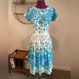 Vintage blue floral dress